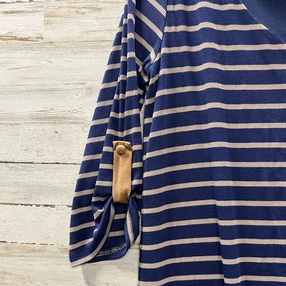 Pinkblush Maternity Navy Stripped Soft Mini Dress - Picture 3 of 6